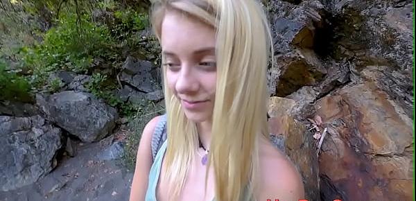  Blonde stepdaughter teen fucked outdoors